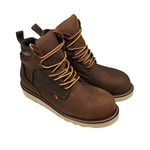 Red Wing Mens Lace-up Steel Toe Work Boots 8.5 EE Waterproof Slip Oil Resistant